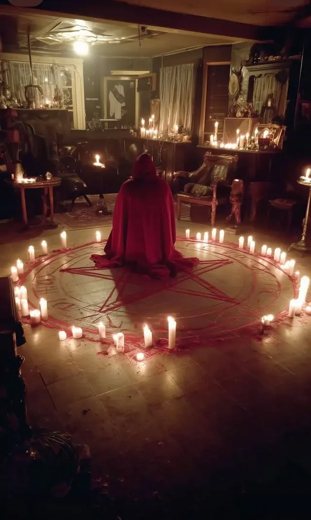 Il Maestro Azazel durante un rituale cerimoniale in Occidente